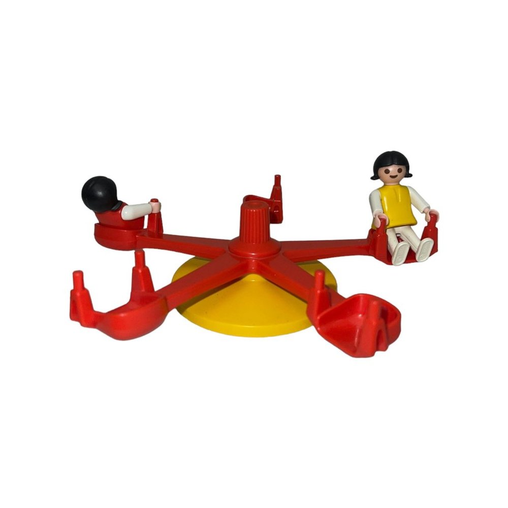 Vintage Playmobil 1981 Geobra Merry Go Round Child Klicky Figure Playground Park